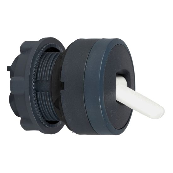 Picture of Head for selector switch, Harmony XB5, black toggle switch, white lever, 22mm, 2 positions, stay put