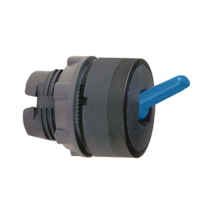 Picture of blue selector switch head Ø22 2-position stay put