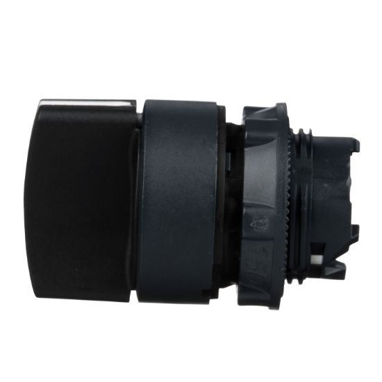 Picture of Selector switch head, Harmony XB5, plastic, black, 22mm, 2 positions, stay put