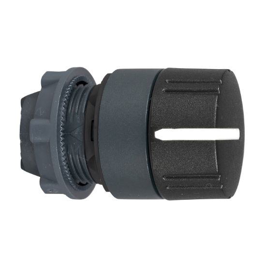 Picture of Head for selector switch, Harmony XB5, black knurled knob, 22mm, 2 positions, stay put