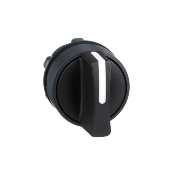 Picture of Selector switch head, Harmony XB5, plastic, black, 22mm, 3 positions, stay put