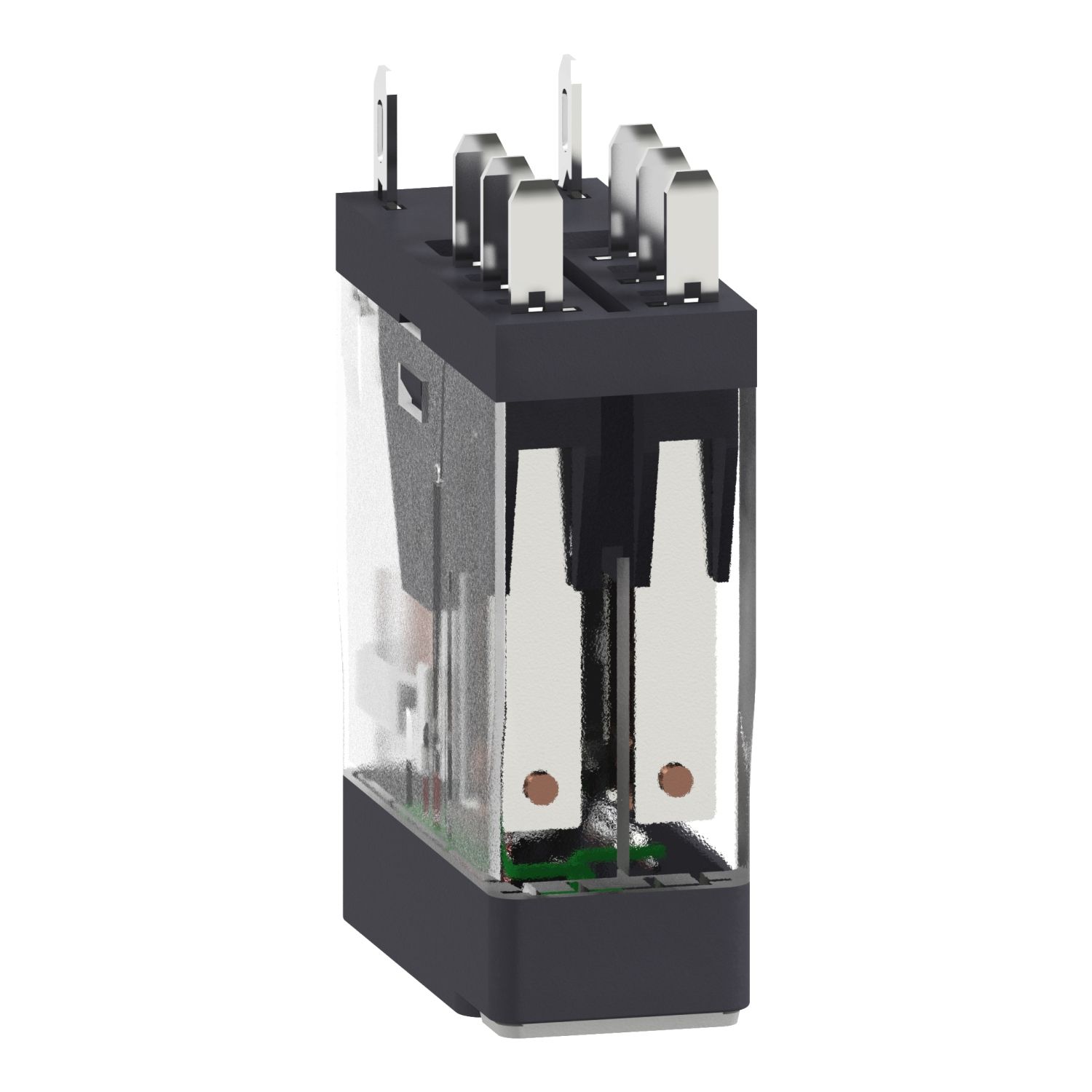 Picture of Interface plug in relay, Harmony Electromechanical Relays, 5A, 2CO, with LED, lockable test button, 120V AC