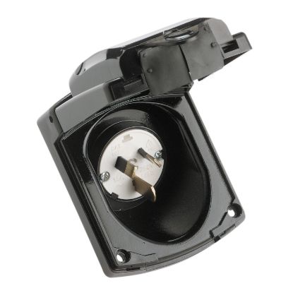 Picture of Socket Inlet, Standard Series, 3 PIN, 15A, 250V, IP34, Weatherproof Flap