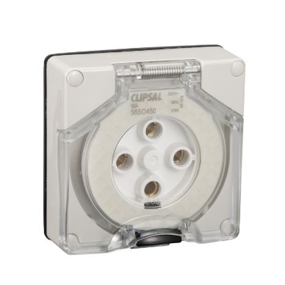 Picture of Socket Outlet, Clipsal - 56 Series, Surface 4 PIN Round 50A Less Enclosure