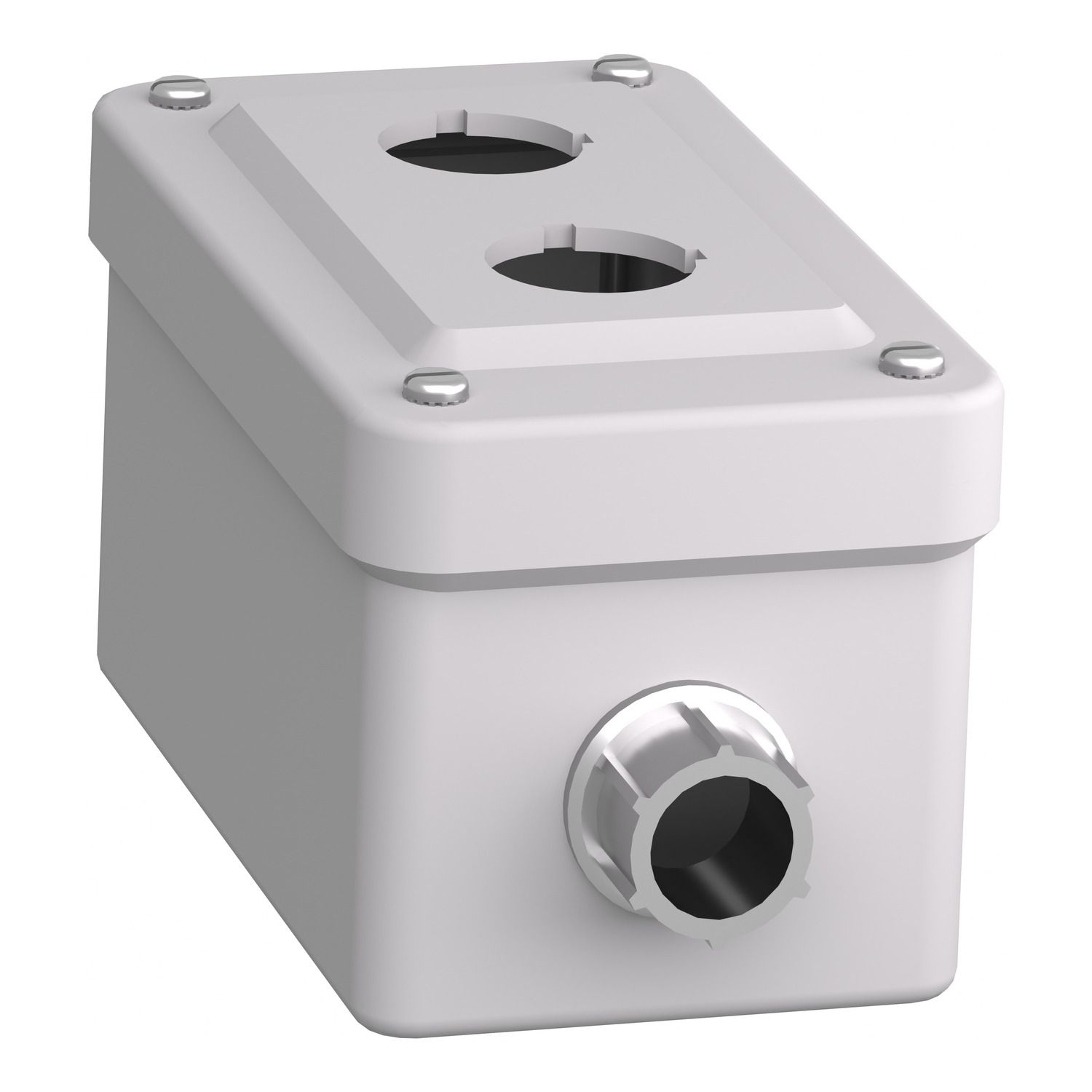 Picture of Empty enclosure control station, Harmony 9001K, Harmony 9001SK, plastic, 2 cut outs, 30mm, for 3 4 cable entry