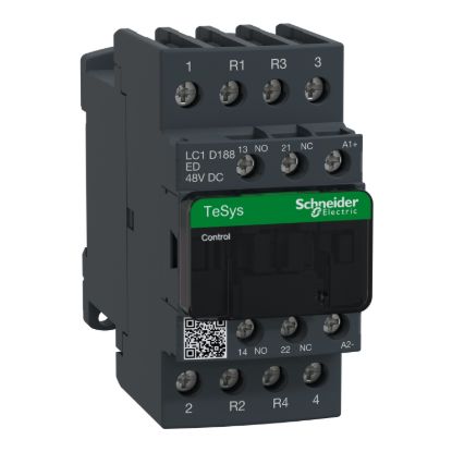 Picture of Contactor, TeSys Deca, 4P(2NO+2NC), AC-1, <=440V, 32A, 48VDC coil, screw clamp terminal