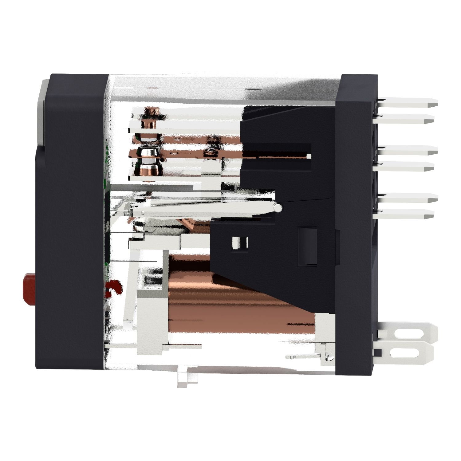 Picture of interface plug in relay, Harmony Electromechanical Relays, 5A, 2CO, with LED, lockable test but to n, 220V AC
