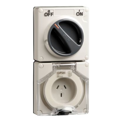 Picture of Switched Socket, Clipsal - 56 Series, Surface IP66 3 PIN 10A