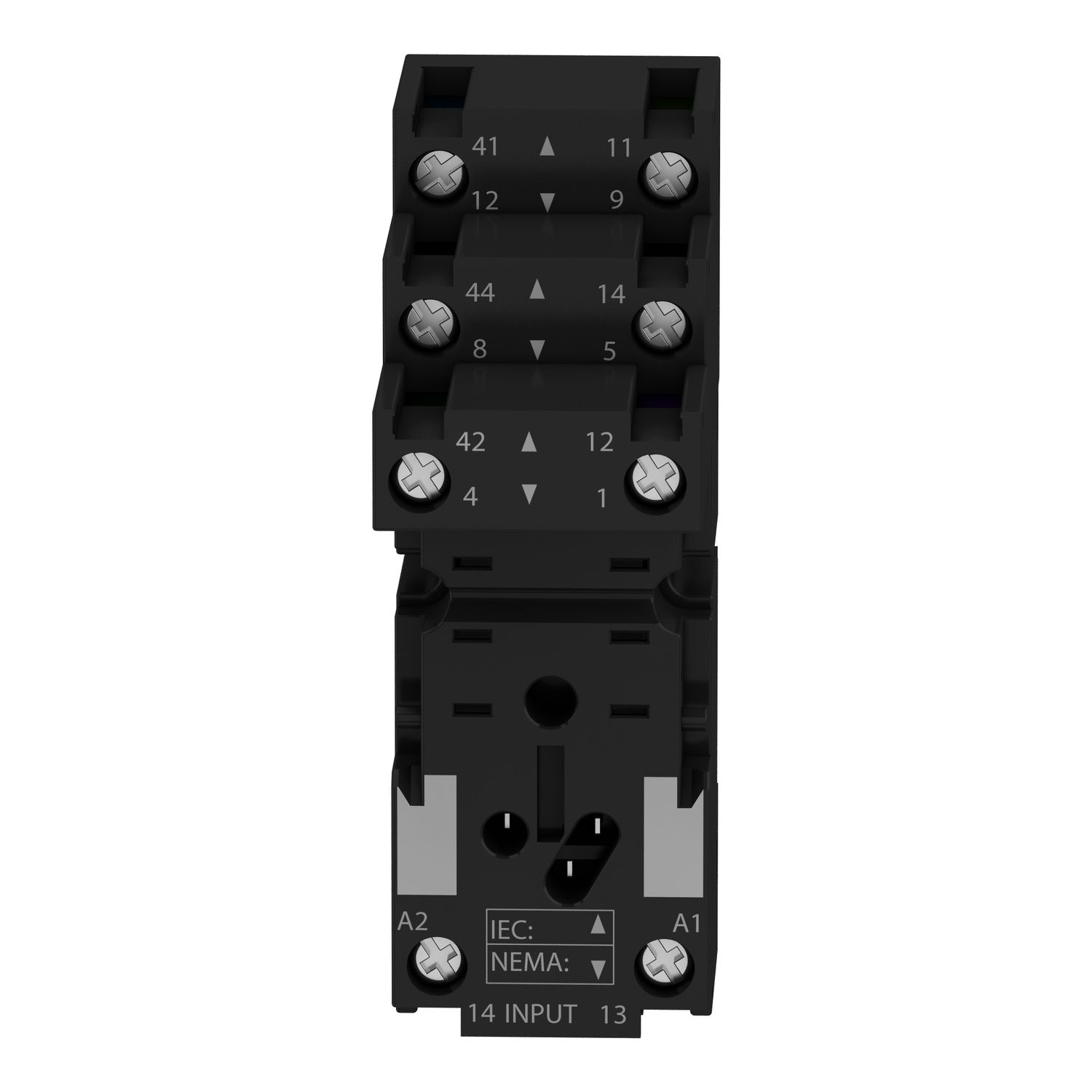 Picture of Socket for RXM2 relays, Harmony Timer Relays, screw connectors, separate contact
