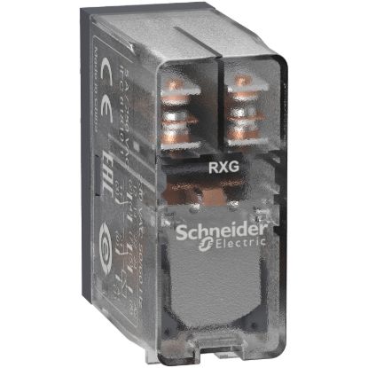 Picture of interface plug in relay, Harmony Electromechanical Relays, 5A, 2CO, clear cover, 24V AC