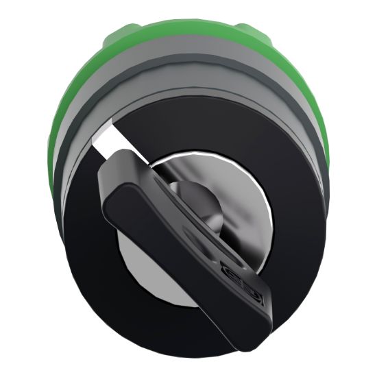 Picture of Head for key selector switch, Harmony XB5, plastic, black, 22mm, key 455, 2 positions, stay put