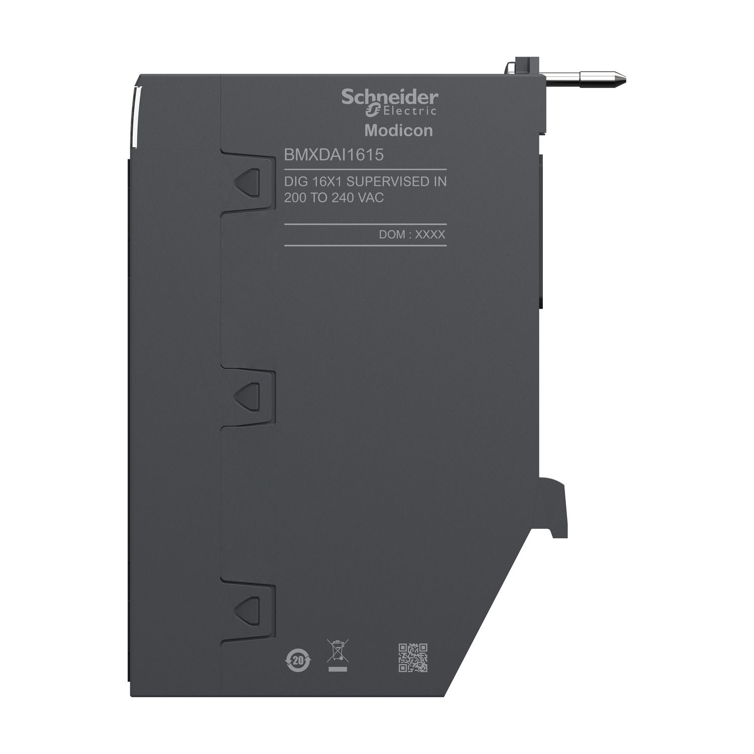 Picture of Discrete input module, Modicon X80, 16 isolated inputs, 200 to 240V AC, for severe environments