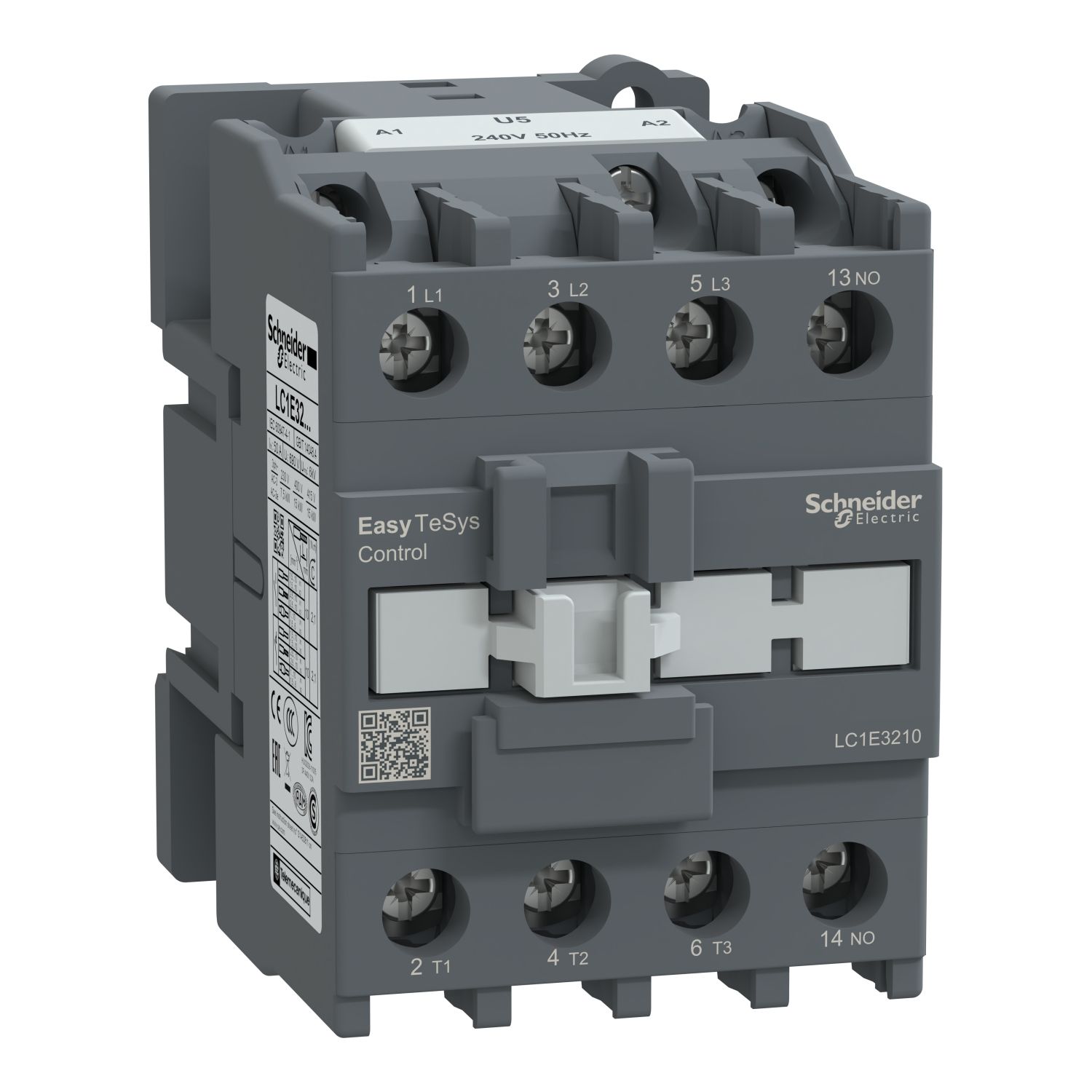 Picture of Contactor,Easy TeSys Control,LC1E,3P(3NO),AC-3,<=440V,32A,240V AC coil,50Hz,1NO auxiliary contact