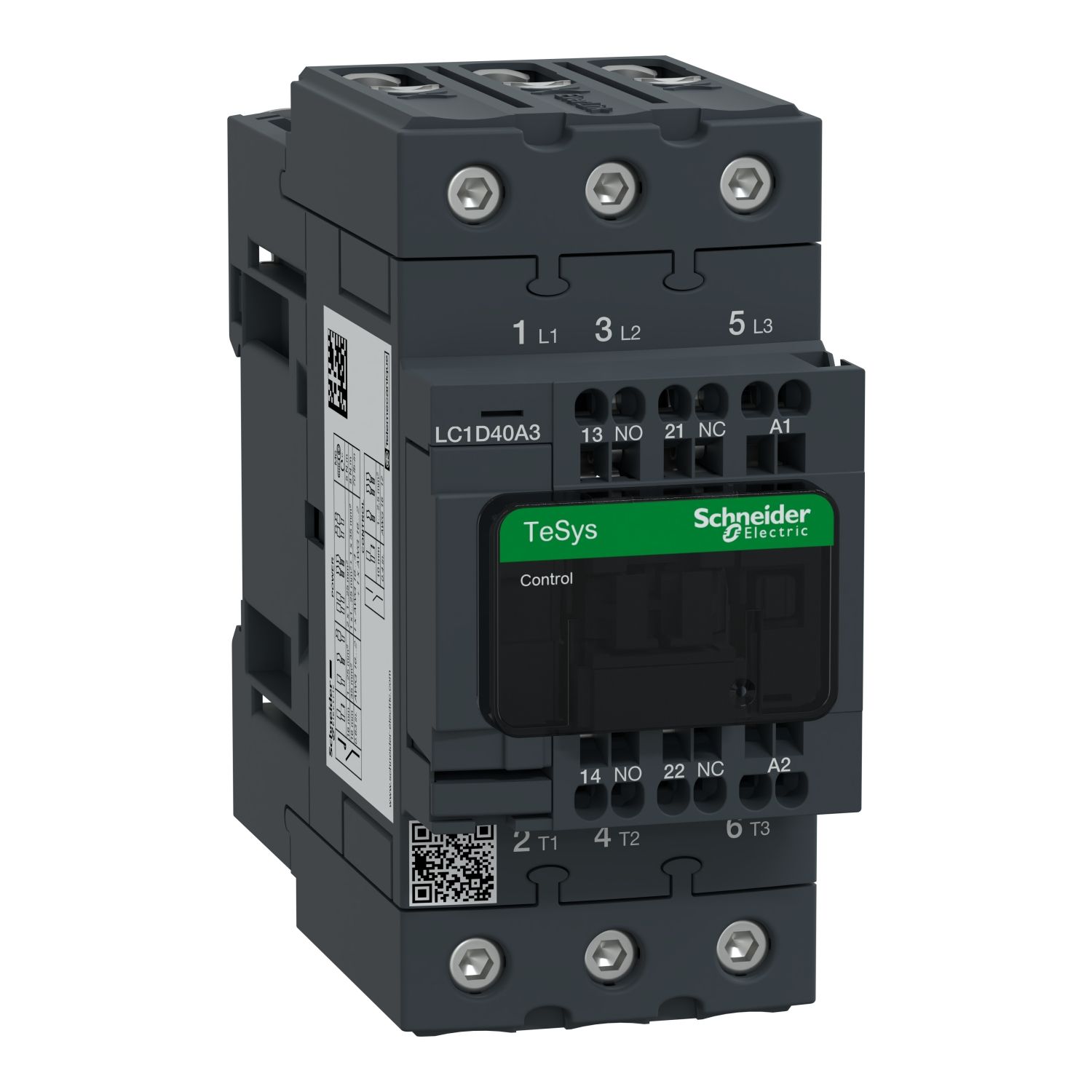Picture of Contactor, TeSys Deca, 3P(3 NO), AC-3/AC-3e, <=400V, 40A, 48V AC 50/60Hz coil, spring terminals