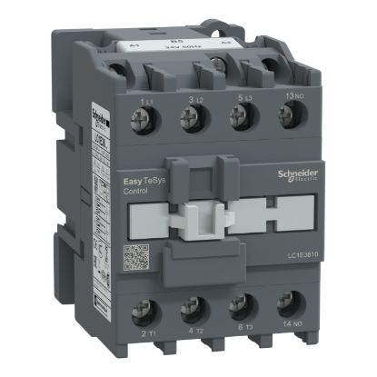 Picture of Contactor,Easy TeSys Control,LC1E,3P(3NO),AC-3,<=440V,38A,24V AC coil,50Hz,1NO auxiliary contact