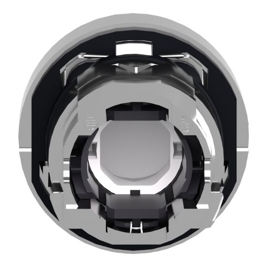 Picture of Head for illuminated push button, Harmony XB4, metal, orange projecting, 22mm, push push, universal LED, unmarked