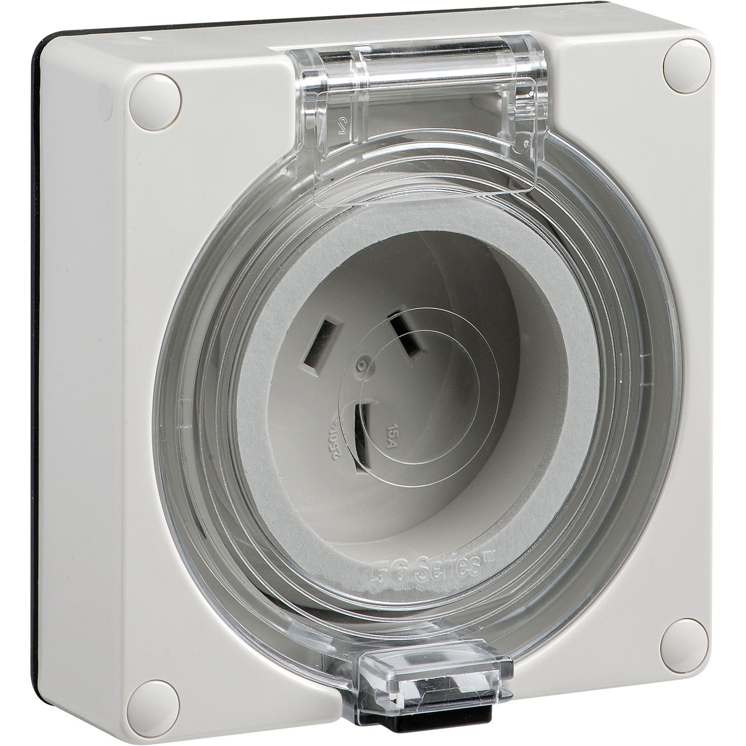 Picture of Socket, Easy56, 3 Pin, 15A, 250V, Less Enclosure