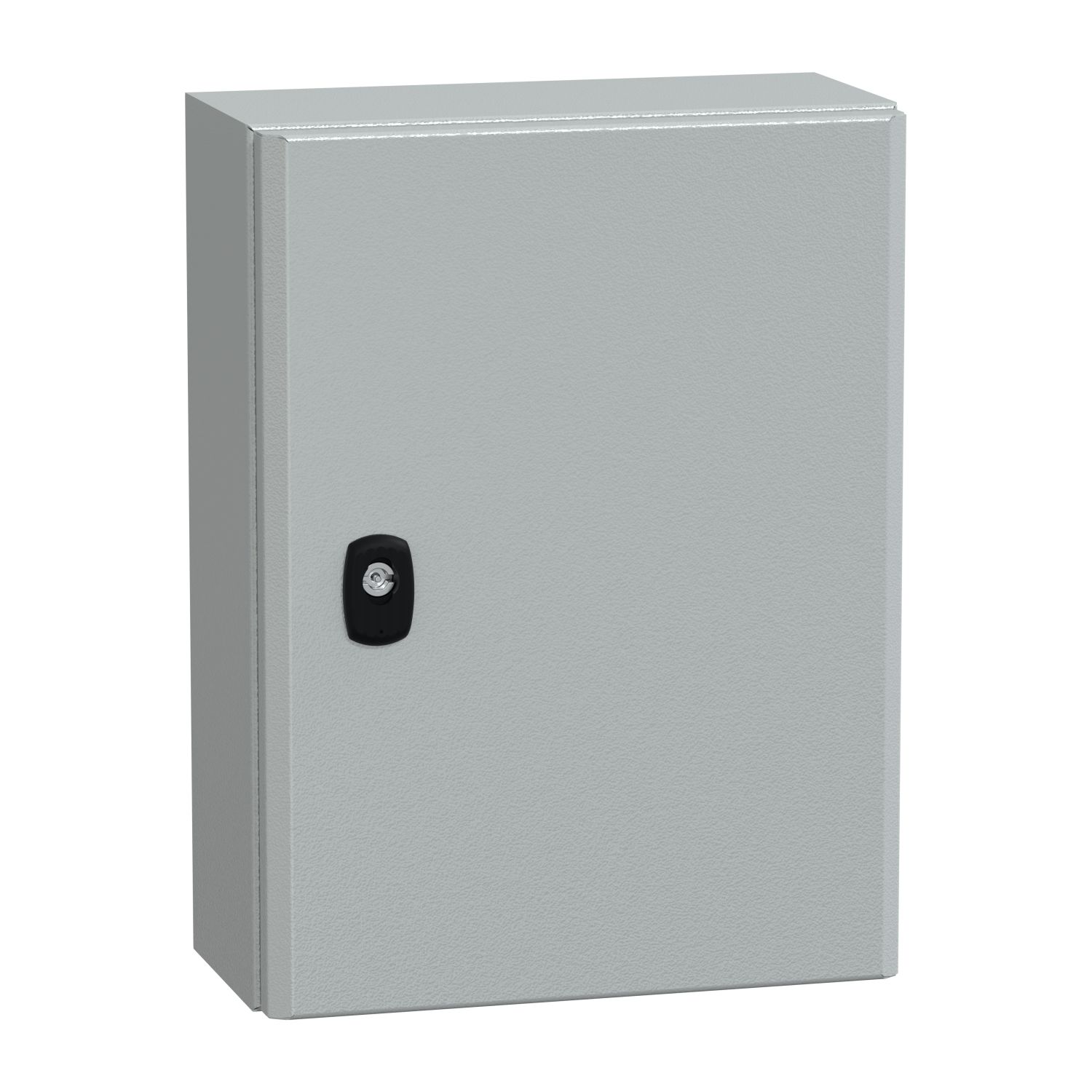 Picture of Wall mounted steel enclosure, Spacial S3D, plain door, with mounting plate, 400x300x150mm, IP66, IK10