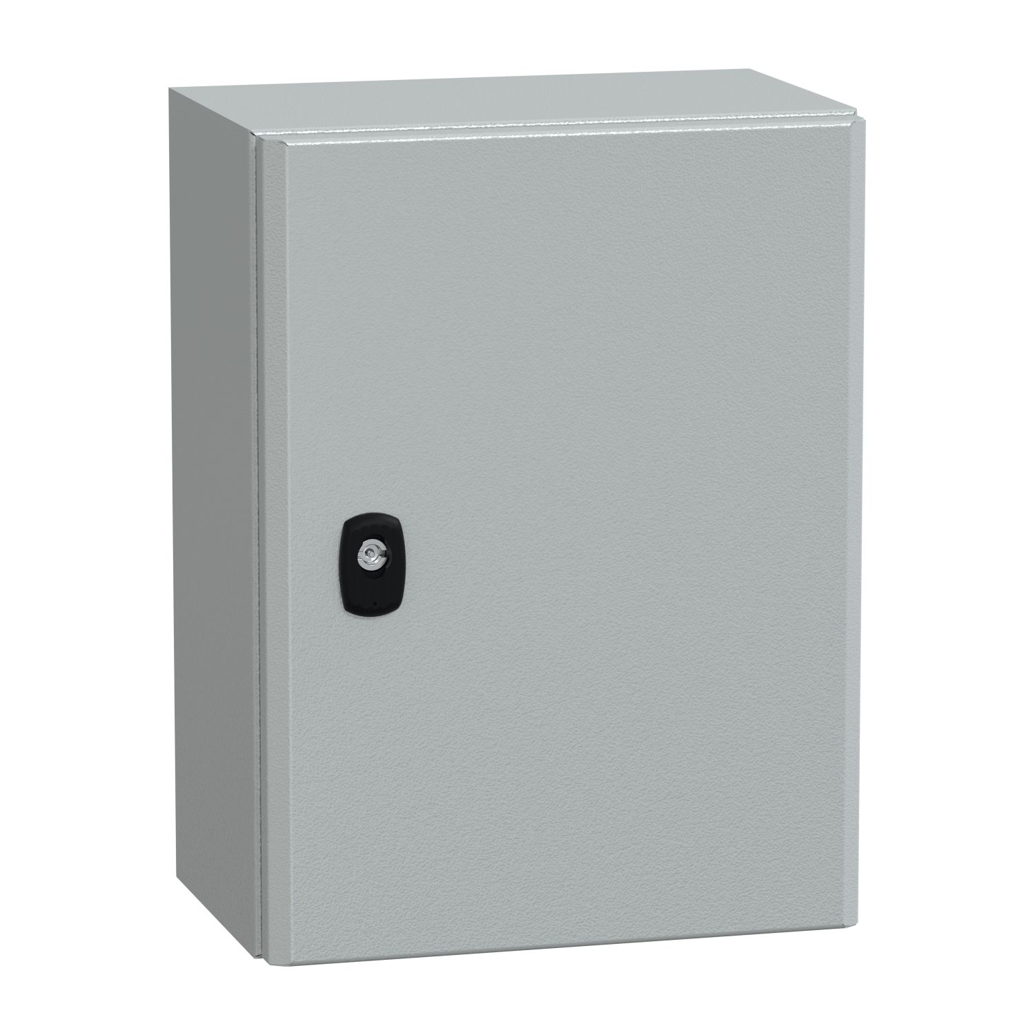 Picture of Wall mounted steel enclosure, Spacial S3D, plain door, with mounting plate, 400x300x200mm, IP66, IK10