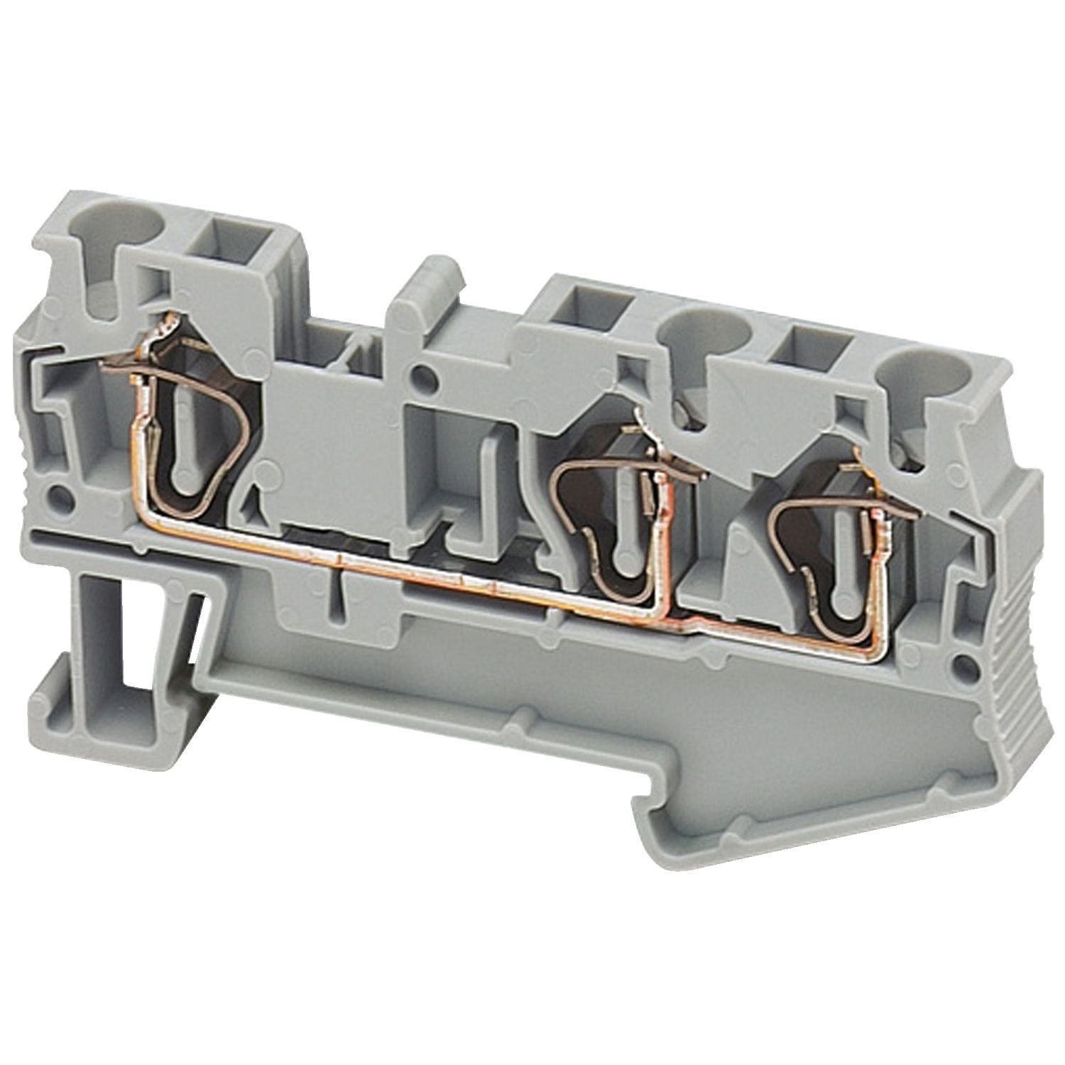 Picture of Terminal block, Linergy, Linergy TR, spring type, feed through, 3 points, 4mm², grey, set of 50