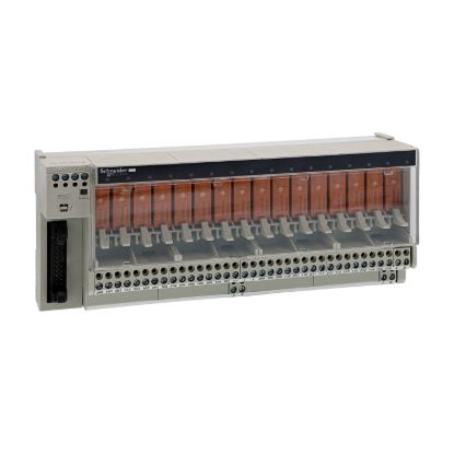 Picture of Sub-base with plug-in electromechanical relay ABE7 - 16 channels - relay 10 mm