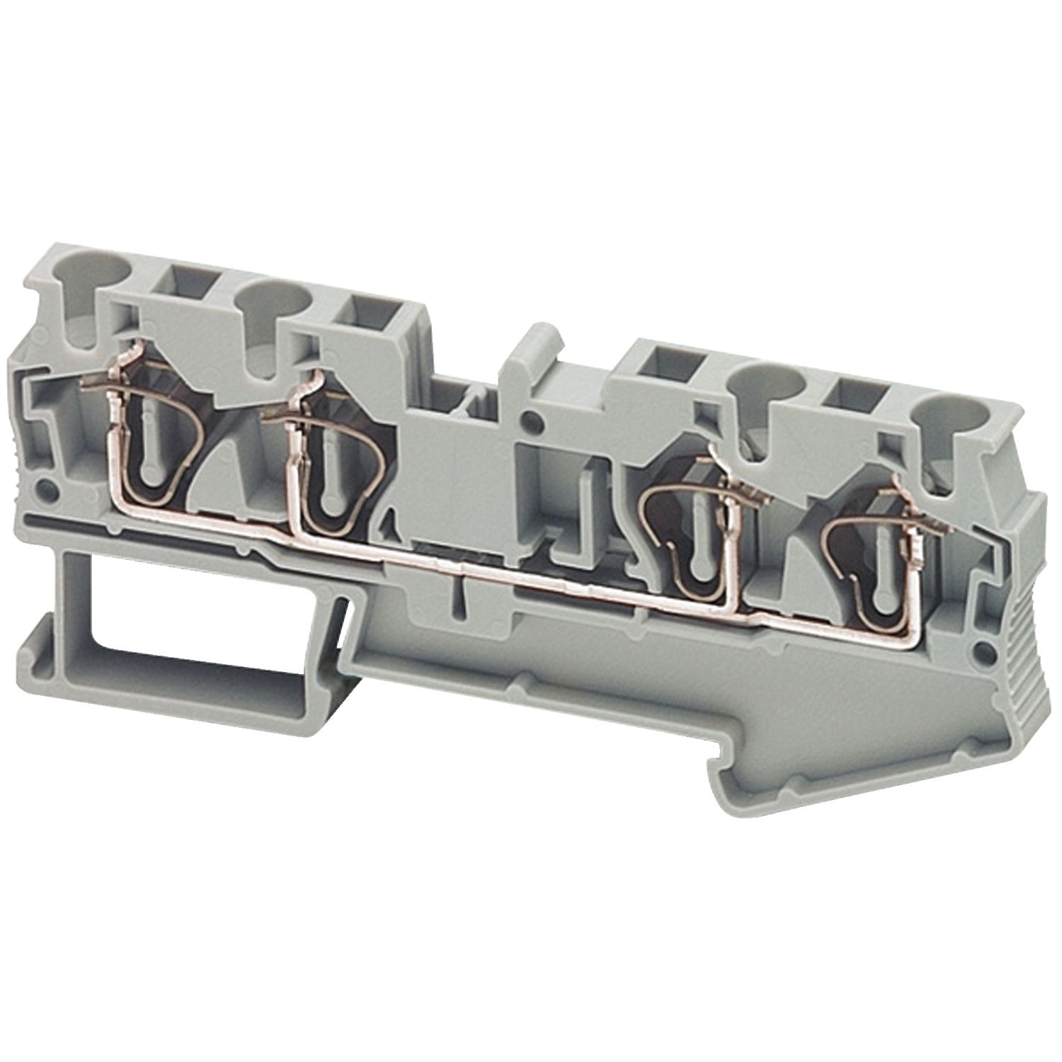Picture of Terminal block, Linergy, Linergy TR, spring type, feed through, 4 points, 4mm², grey, set of 50