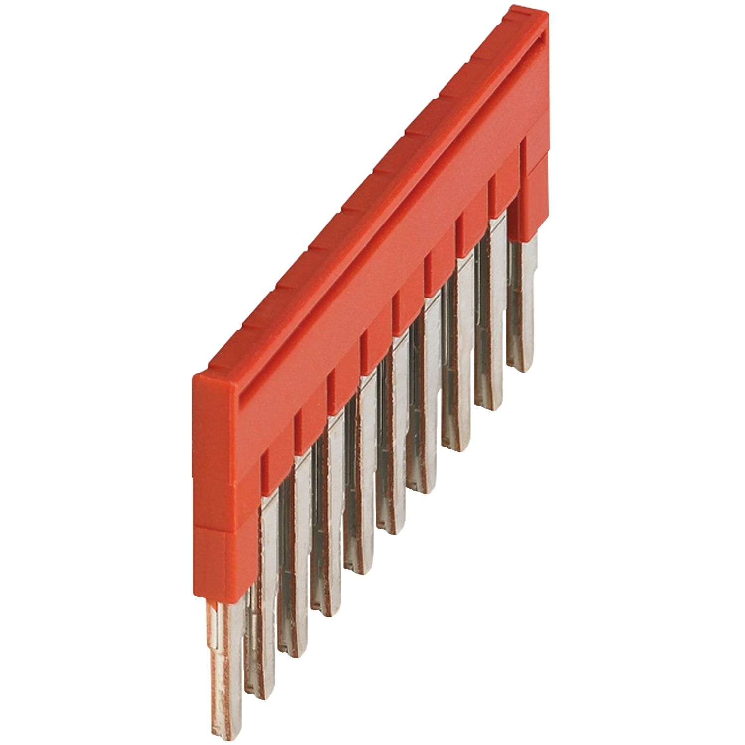 Picture of Plug-in bridge, Linergy, Linergy TR, 10 points, for 2.5mm² terminal blocks, red, 10 way, set of 10