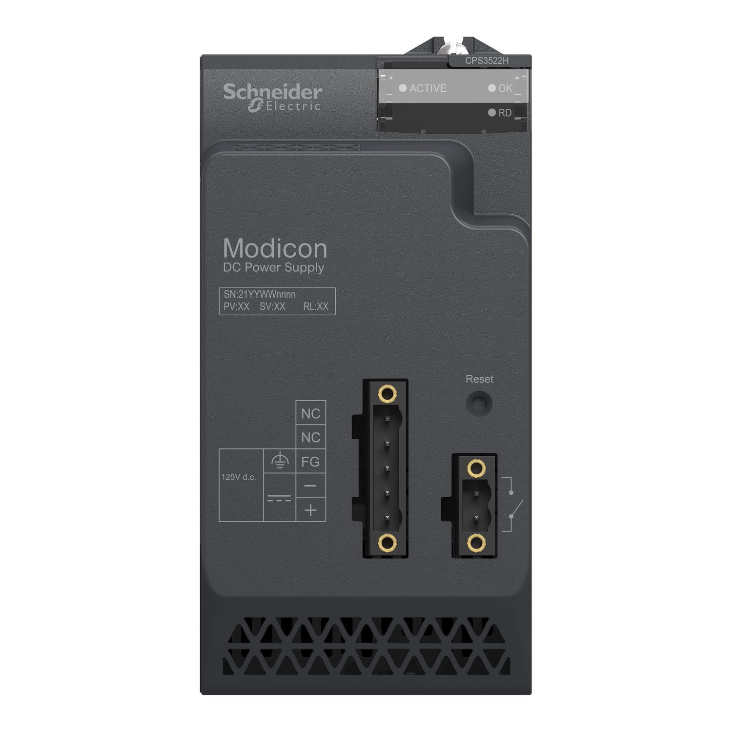 Picture of redundant power supply module X80 - 125 V DC - for severe environments