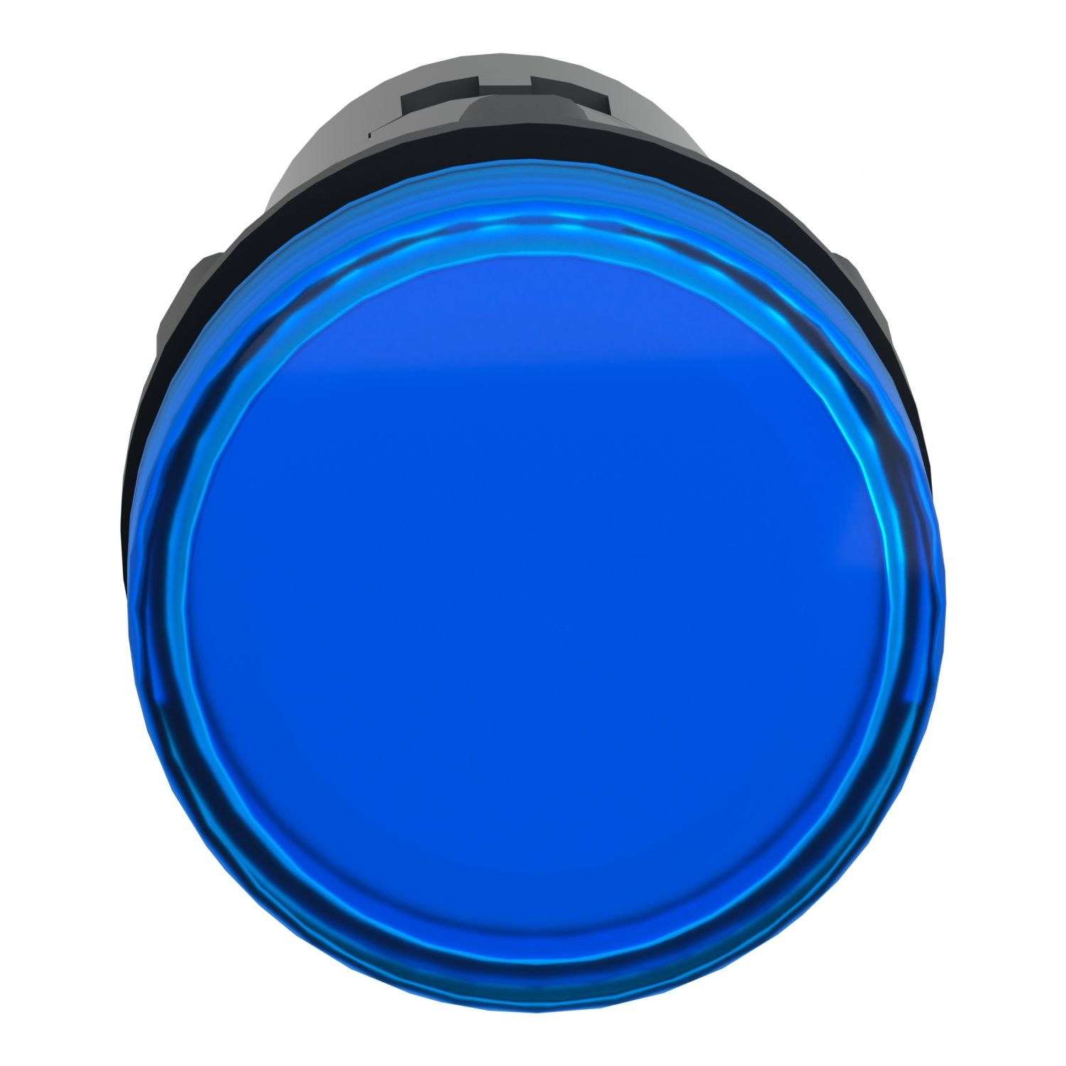 Picture of Monolithic pilot light, Easy Harmony XA2E, plastic, blue, 22mm, integral LED, screw clamp terminals, 110V AC DC, anti interference