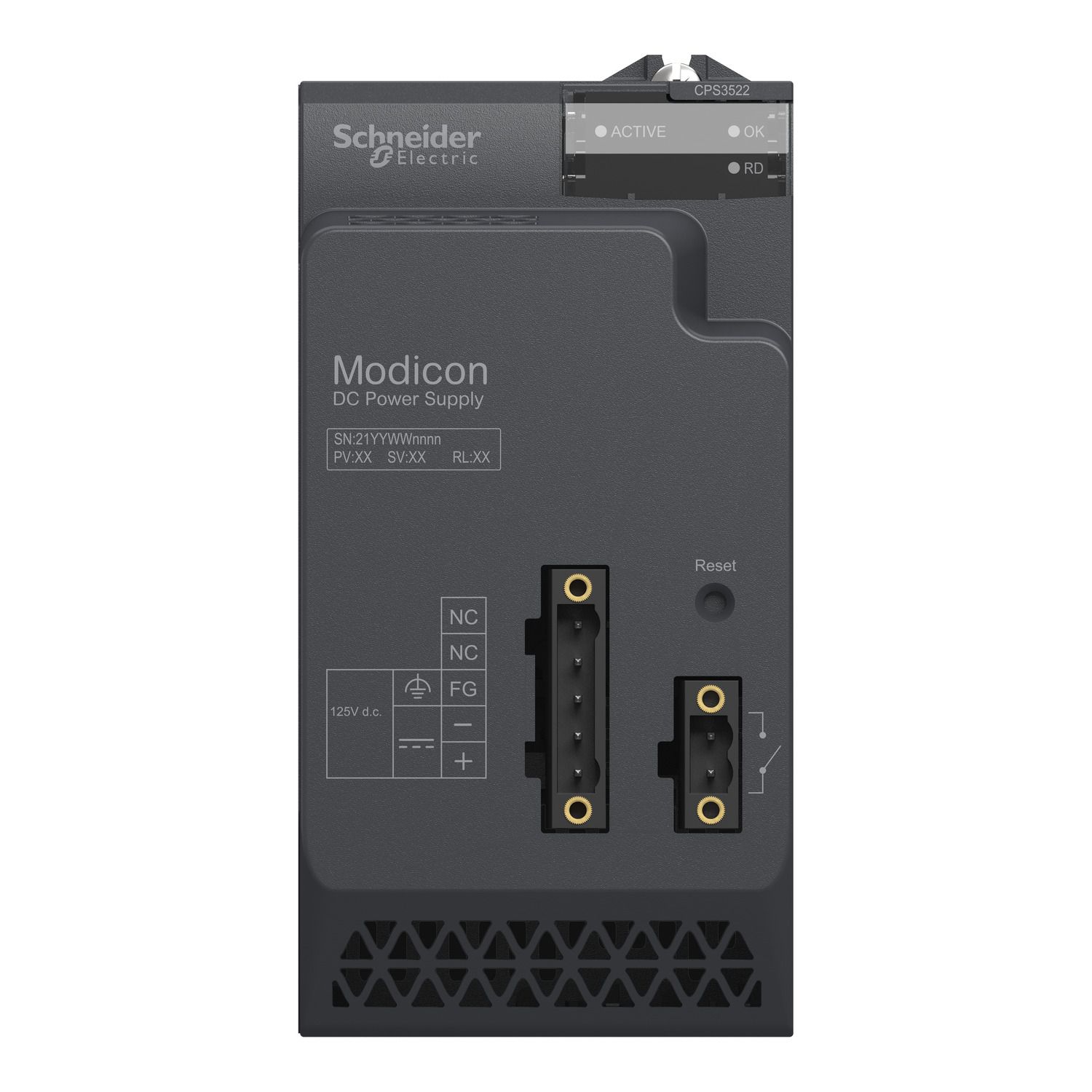 Picture of redundant power supply module, Modicon X80, 125V DC