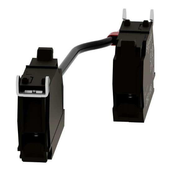 Picture of Block for test light function with integral LED, Harmony XB4, double, 48...230V AC