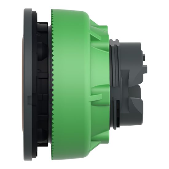 Picture of Head for illuminated push button, Harmony XB5, plastic, orange flush mounted, 30mm, universal LED, illuminated ring