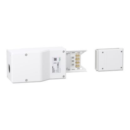 Picture of End feed unit, Canalis KNA, 100A, right or left mounting, polarity 3L+N+PE/3L+PEN, white RAL9001