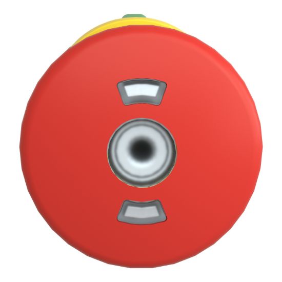 Picture of Illuminated emergency stop switching off head, Harmony XB5, plastic, red mushroom 40mm, 22mm, trigger latching push pull, with state indicator