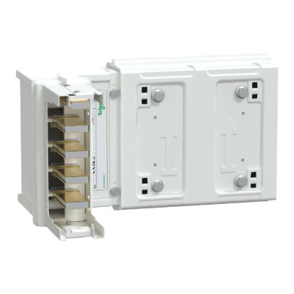 Picture of Elbow, Canalis KSA400, aluminium, 400A, fixed dimensions (A/B 165mm), turns right or left, 3L+N+PE, white RAL9001