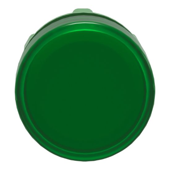Picture of Head for pilot light, Harmony XB5, metal, green, 22mm, plain lens for BA9s bulb