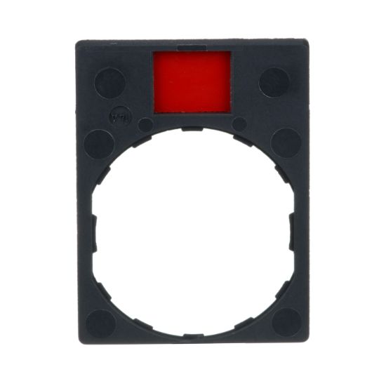 Picture of Legend holder, Harmony XB4, 30 x 40mm, plastic, 8 x 27mm legend, white marked HAND-OFF-AUTO