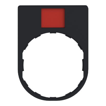 Picture of Legend holder 30 x 40 mm, plastic, with red legend 8 x 27 mm, marked O