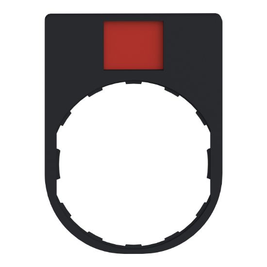 Picture of Legend holder 30 x 40 mm, plastic, with red legend 8 x 27 mm, marked O