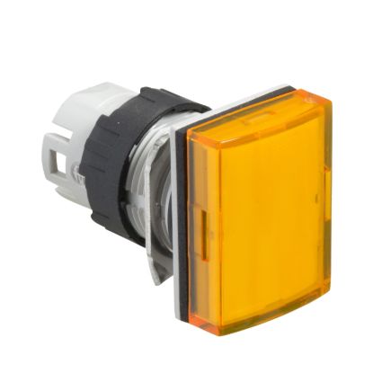 Picture of Head for pilot light, Harmony XB6, rectangular orange Ø 16 integral LED