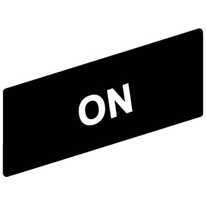 Picture of marked legend 8 x 21 mm for legend holder 24 x 48 mm - ON