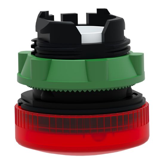 Picture of Head for pilot light, Harmony XB5, metal, red, 22mm, plain lens for BA9s bulb