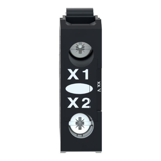 Picture of Light block for head 22mm, Harmony XB4, orange, integral LED, screw clamp terminal, 24â€¦120V AC DC