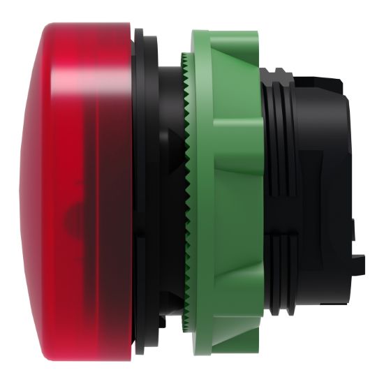 Picture of Head for Pilot light, Harmony XB5, plastic, red, 22mm, universal LED, plain lens