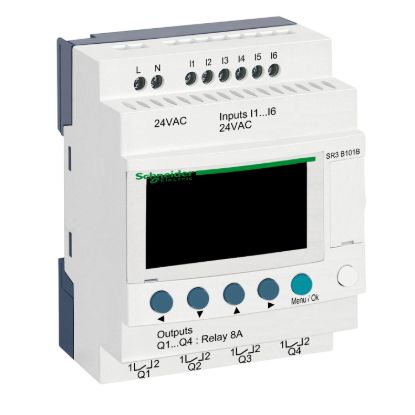 Picture of Modular smart relay, Zelio Logic, 10 I/O, 24 V AC, clock, display