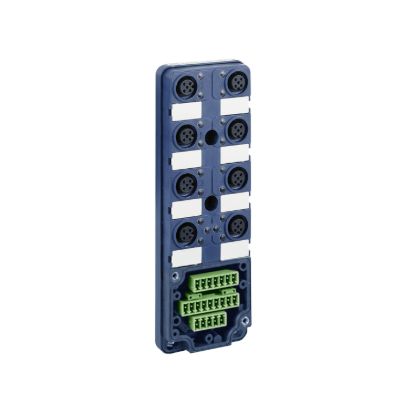 Picture of IP67 passive splitter box - with 8 channels M12 connector - Led
