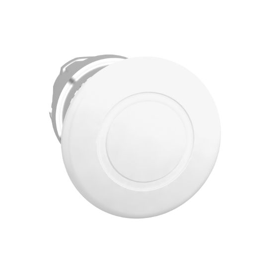 Picture of white Ø40 mushroom pushbutton head Ø22 latching push-pull