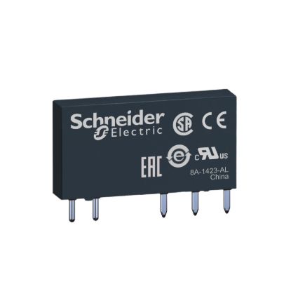 Picture of Slim interface plug in relay, Harmony Electromechanical Relays, 6A, 1CO, low level, 24V DC