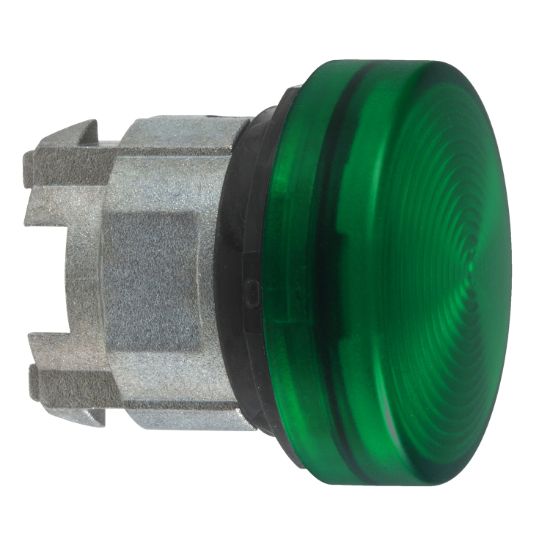 Picture of Head for pilot light, Harmony XB4, green 22mm with grooved lens BA9s bulb
