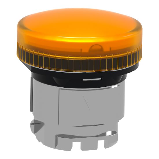 Picture of Head for pilot light, Harmony XB4, metal, orange, 22mm, plain lens for BA9s bulb